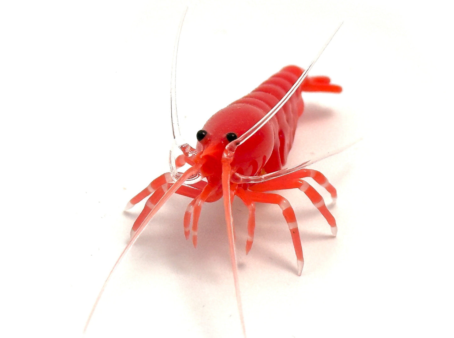 Red Cherry Shrimp with Eggs - Glass Figurine Sculpture