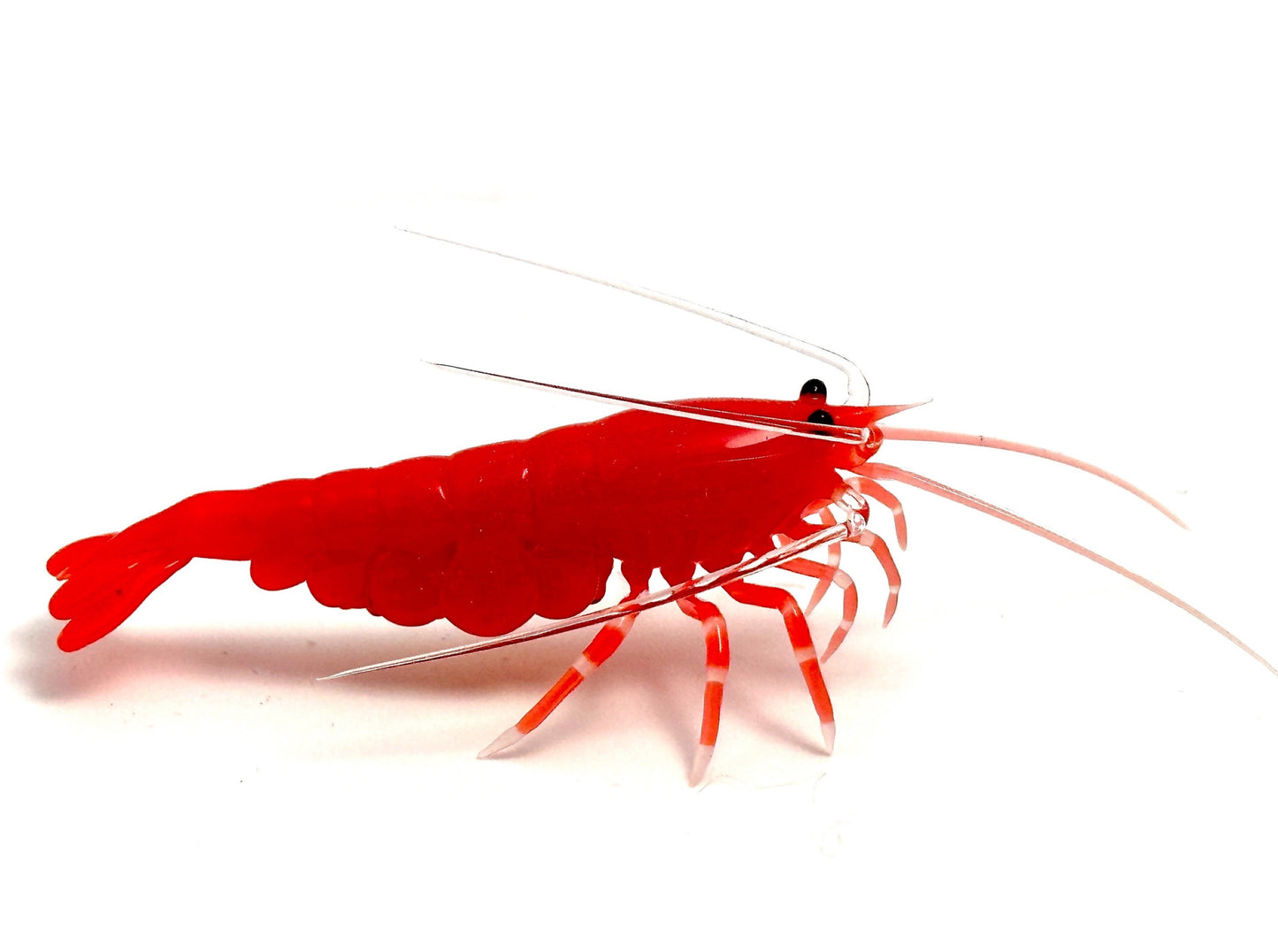 Red Cherry Shrimp with Eggs - Glass Figurine Sculpture