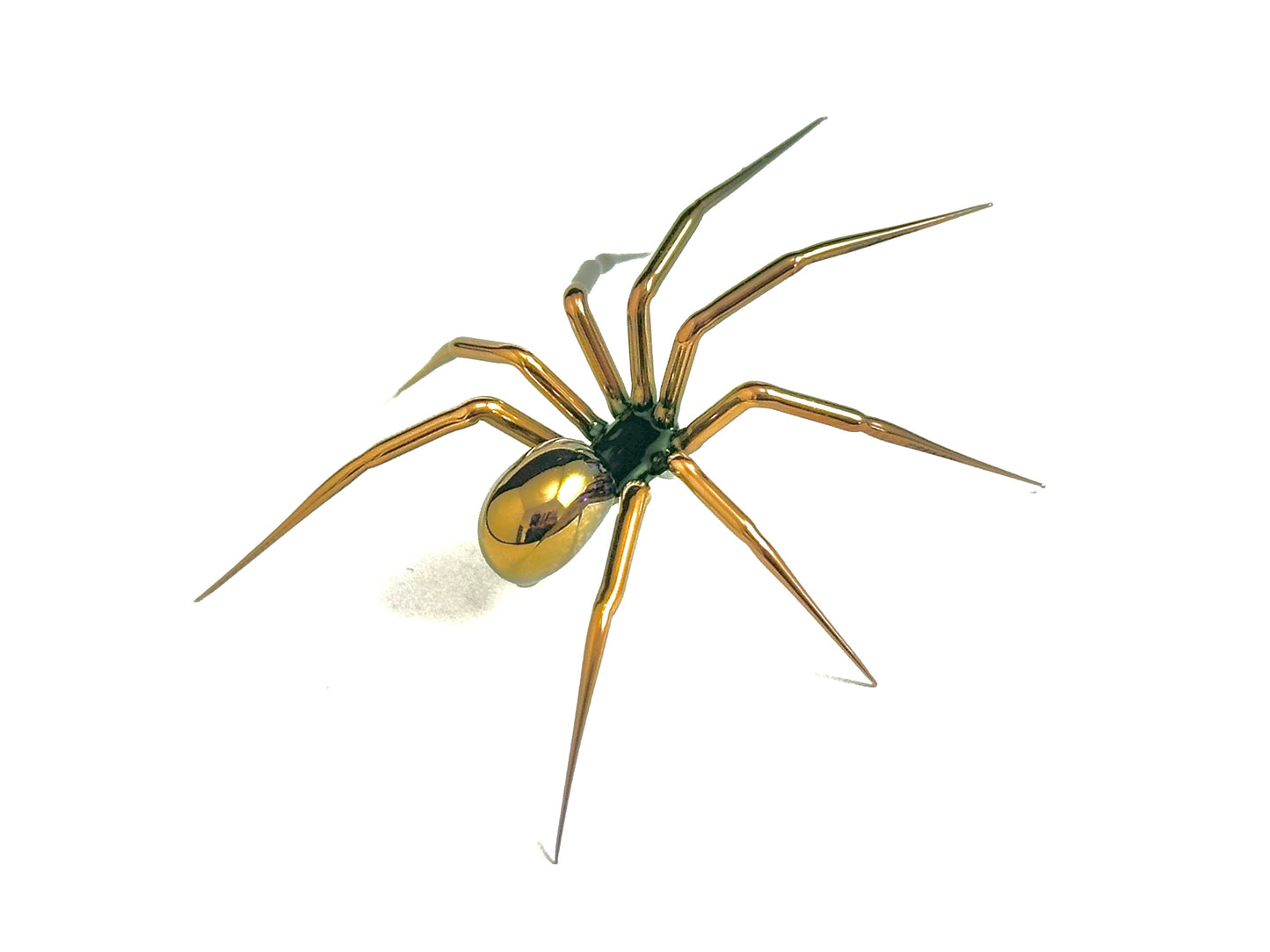 Golden Spider - Glass Figurine Sculpture