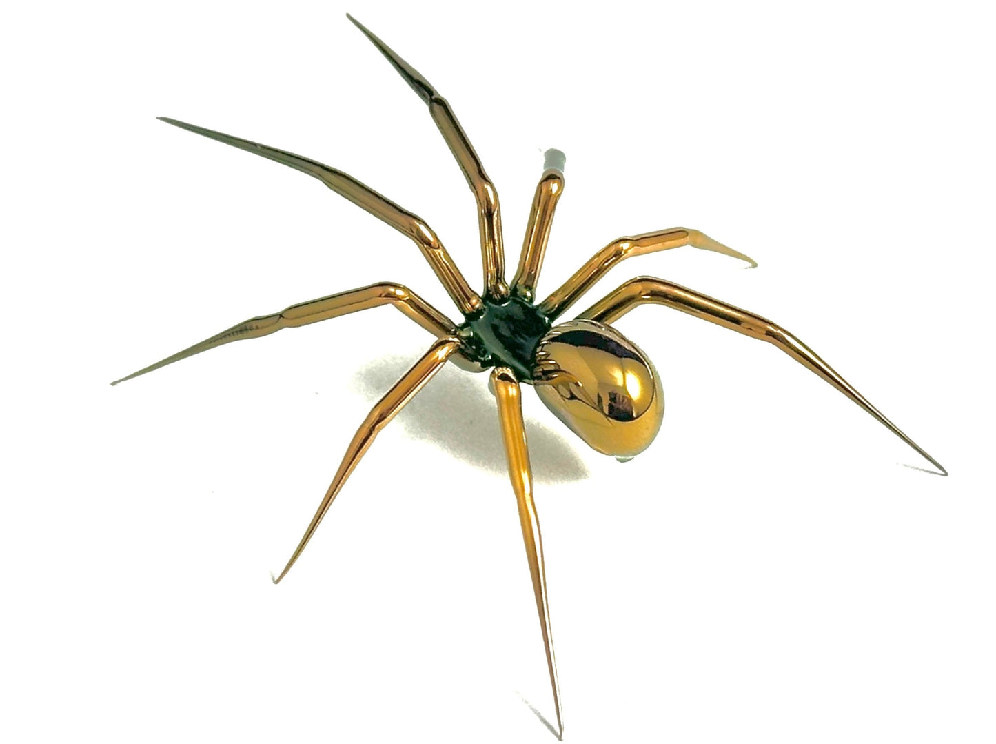 Golden Spider - Glass Figurine Sculpture