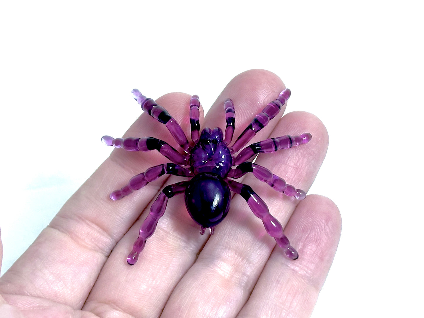 Purple Tarantula (Avicularia purpurea) - Glass Figurine Sculpture