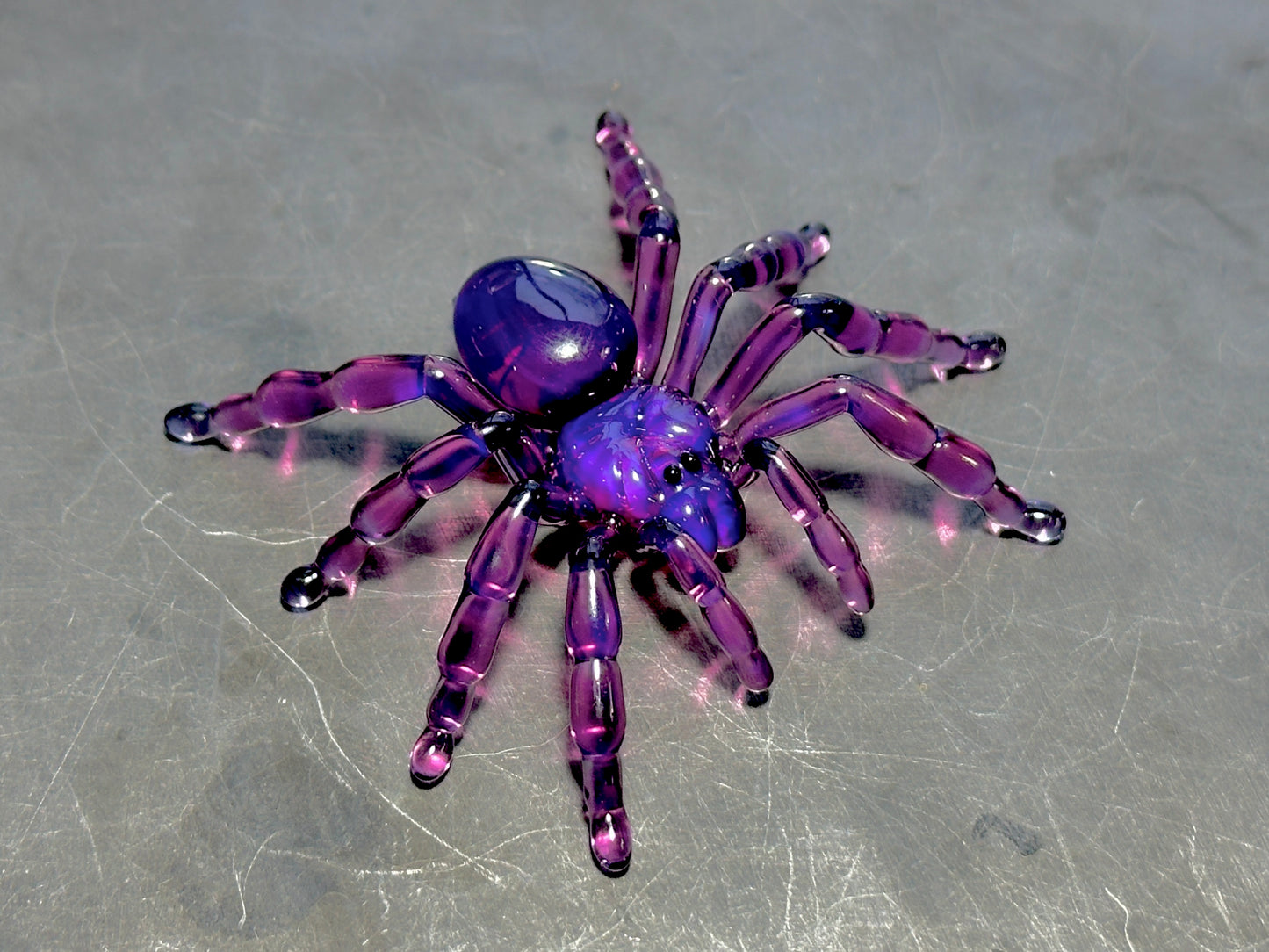 Purple Tarantula (Avicularia purpurea) - Glass Figurine Sculpture