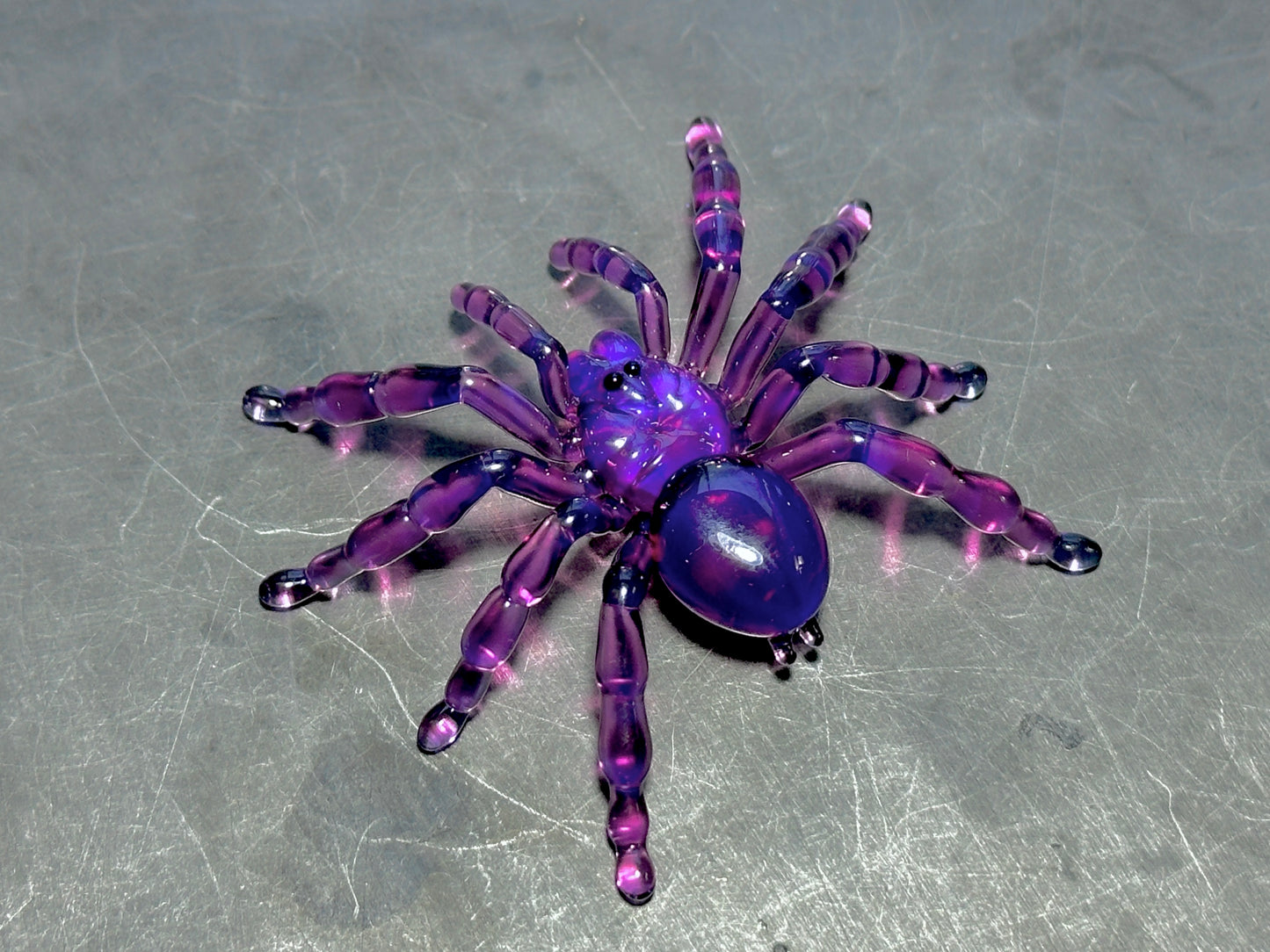 Purple Tarantula (Avicularia purpurea) - Glass Figurine Sculpture