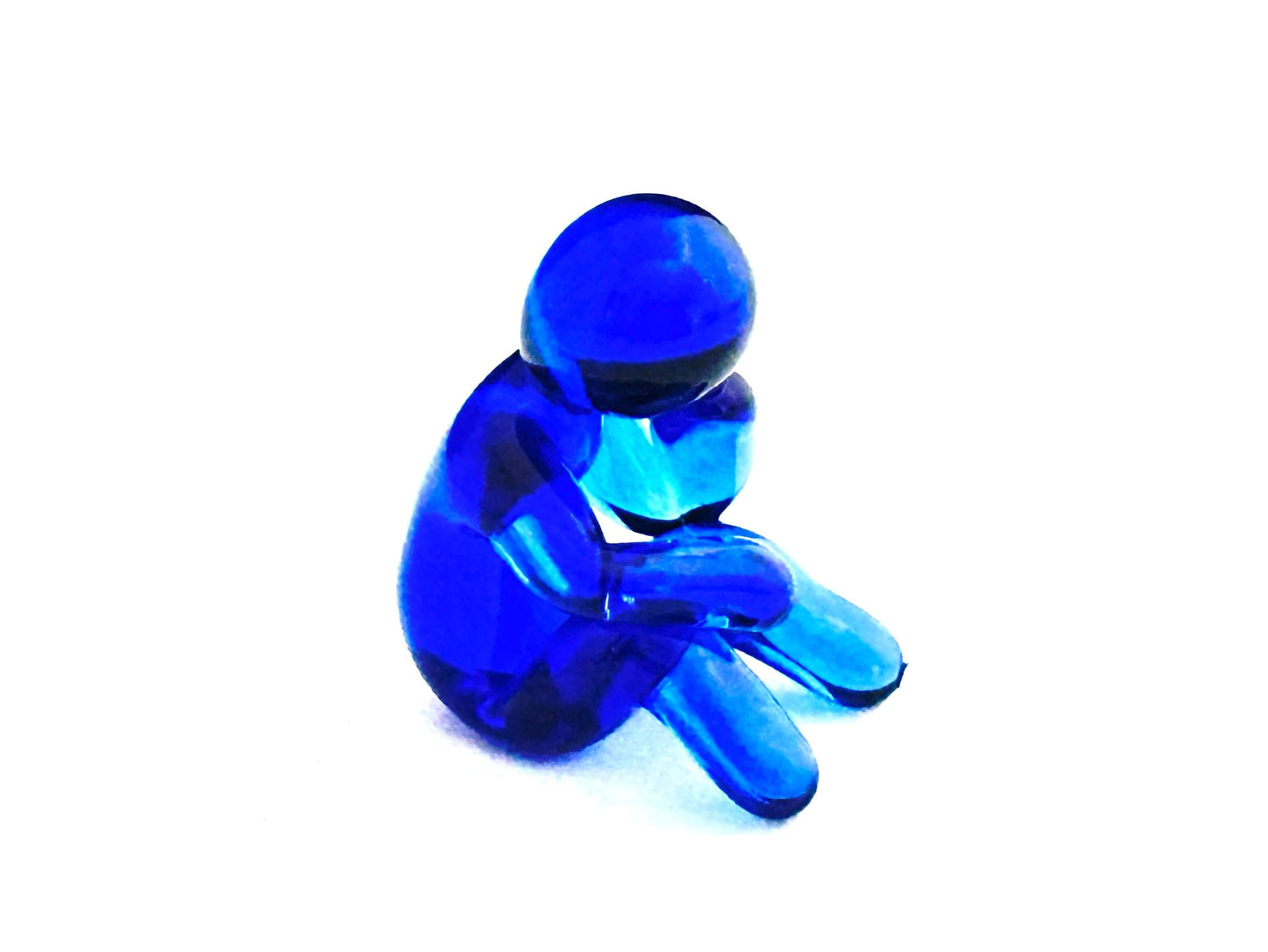 Blue Man - Glass Figurine Sculpture