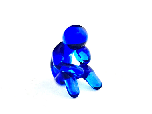 Blue Man - Glass Figurine Sculpture