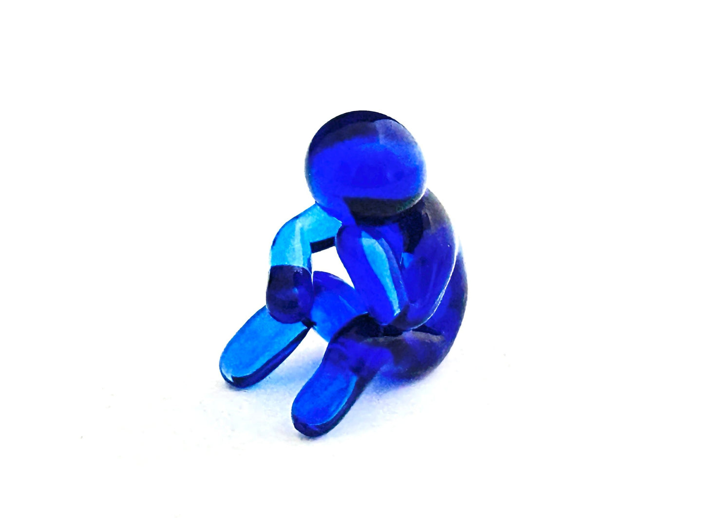 Blue Man - Glass Figurine Sculpture