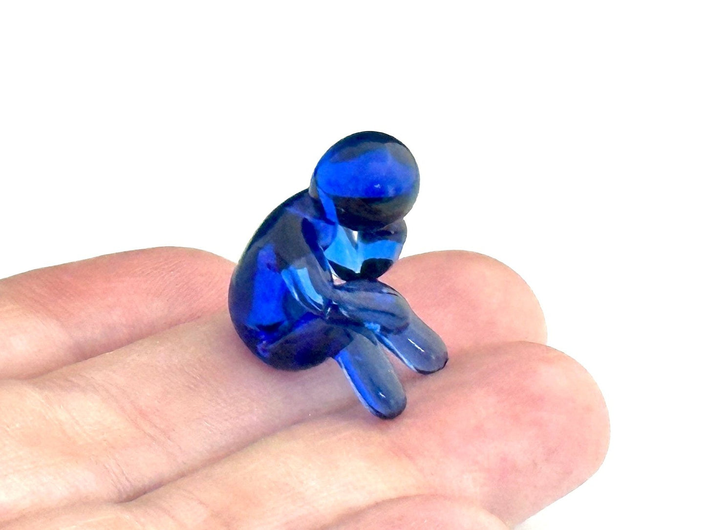 Blue Man - Glass Figurine Sculpture