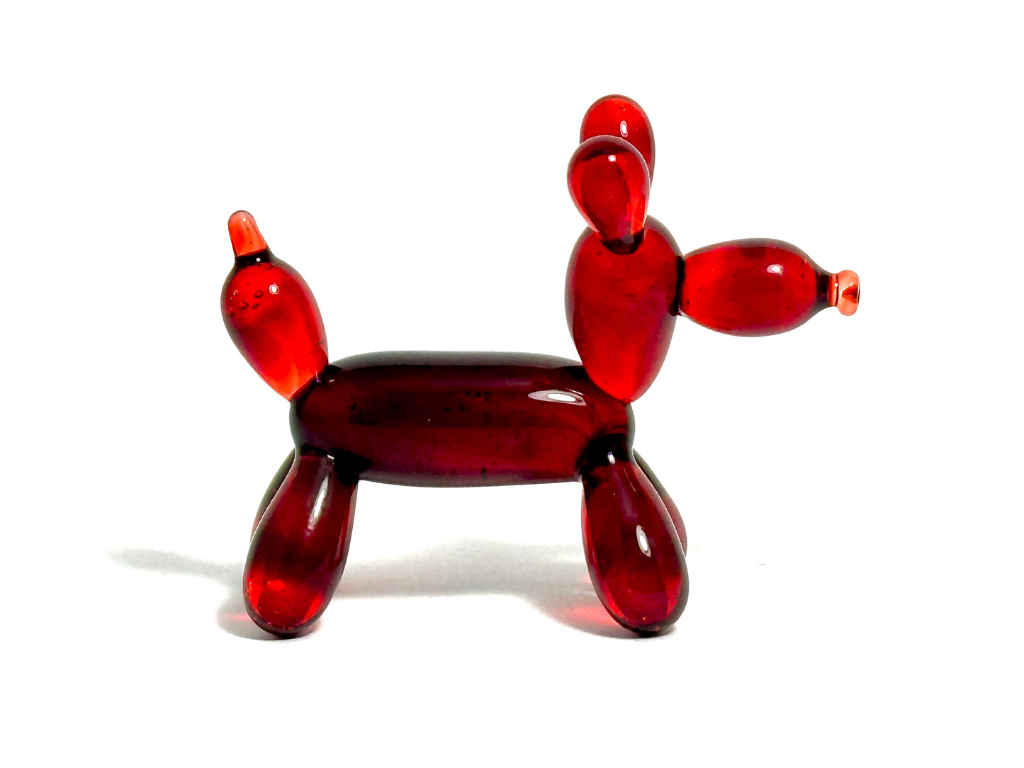 Balloon Doggy Red Ruby - Glass Figurine Sculpture