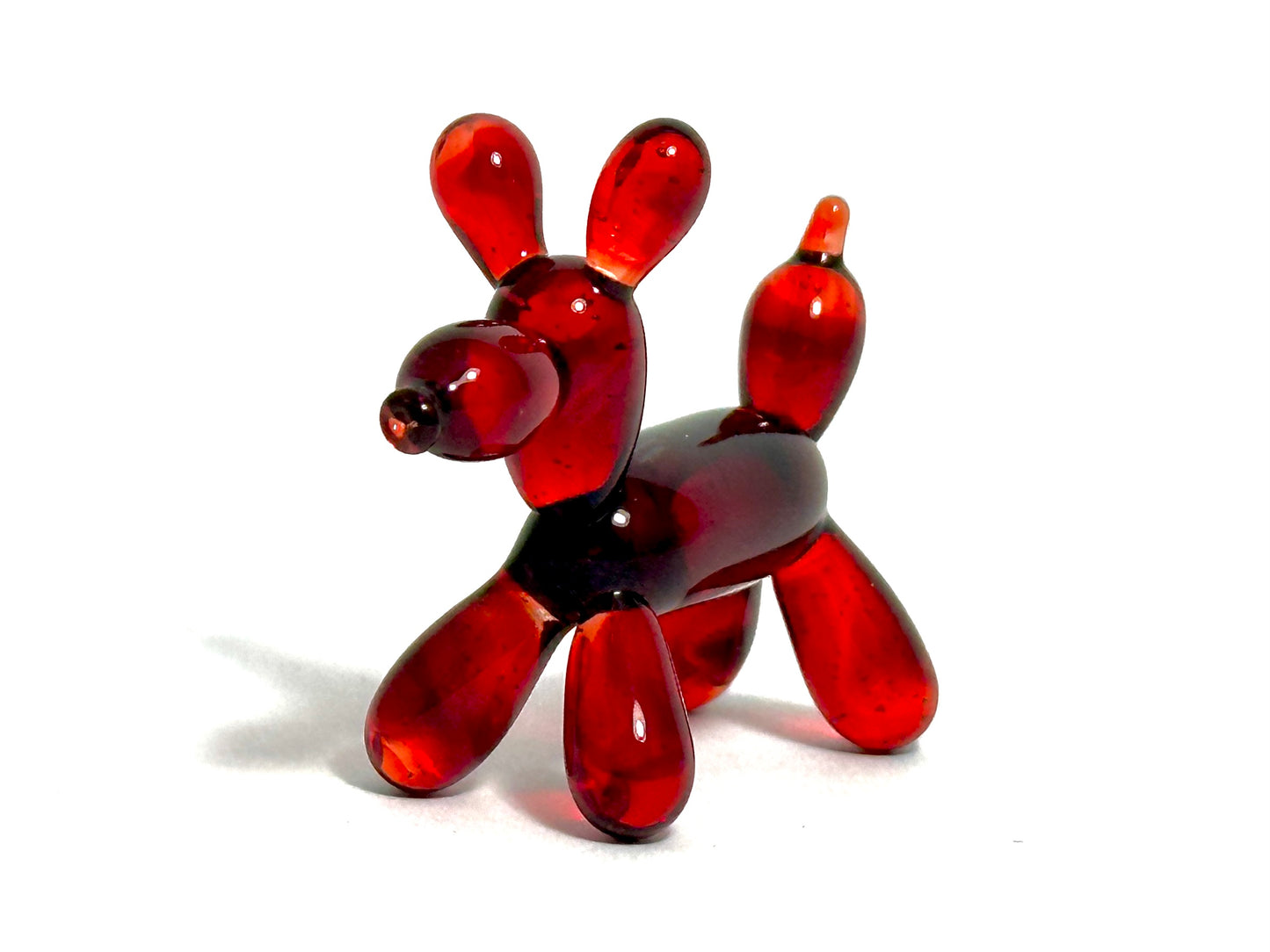 Balloon Doggy Red Ruby - Glass Figurine Sculpture