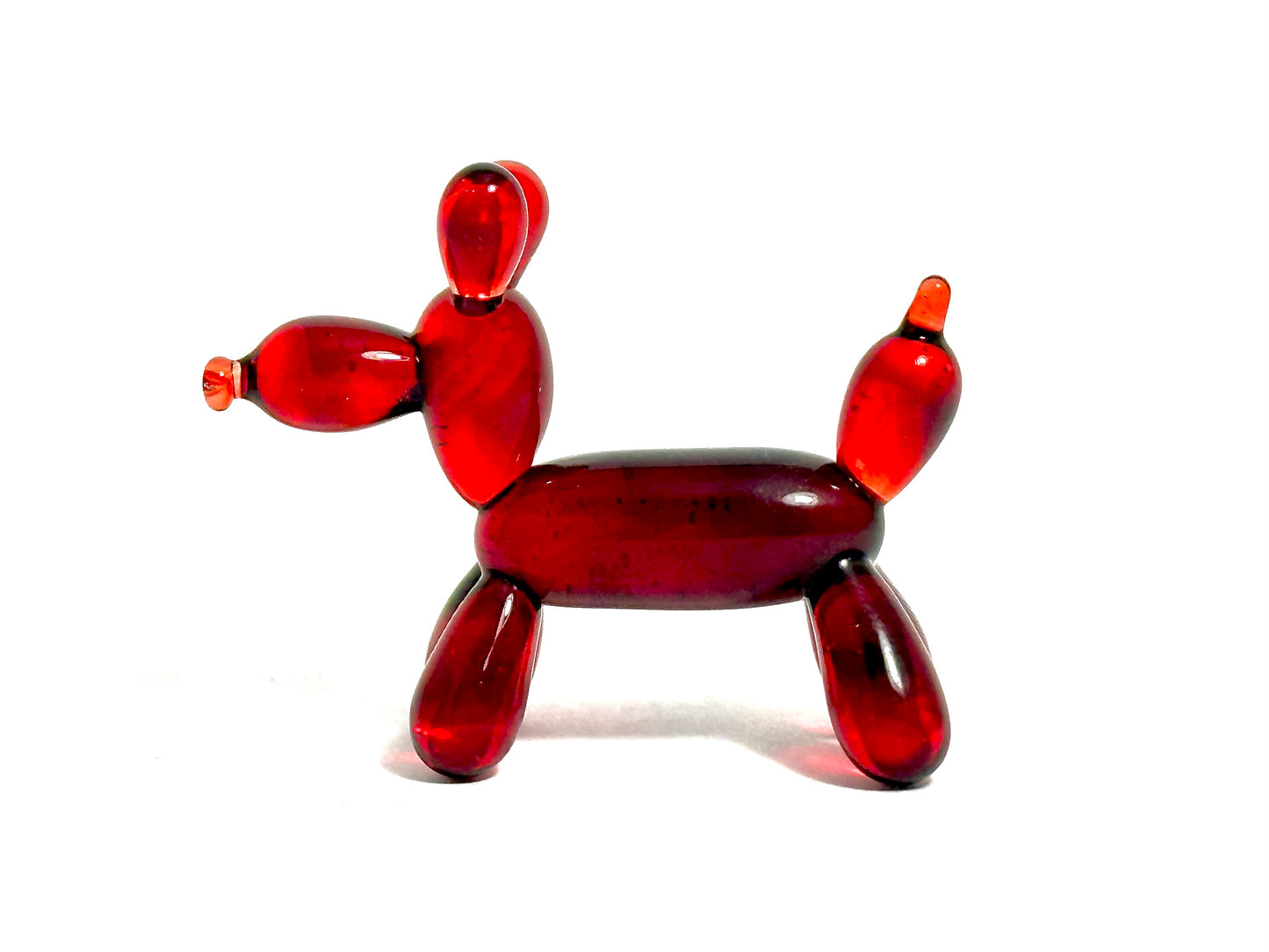 Balloon Doggy Red Ruby - Glass Figurine Sculpture