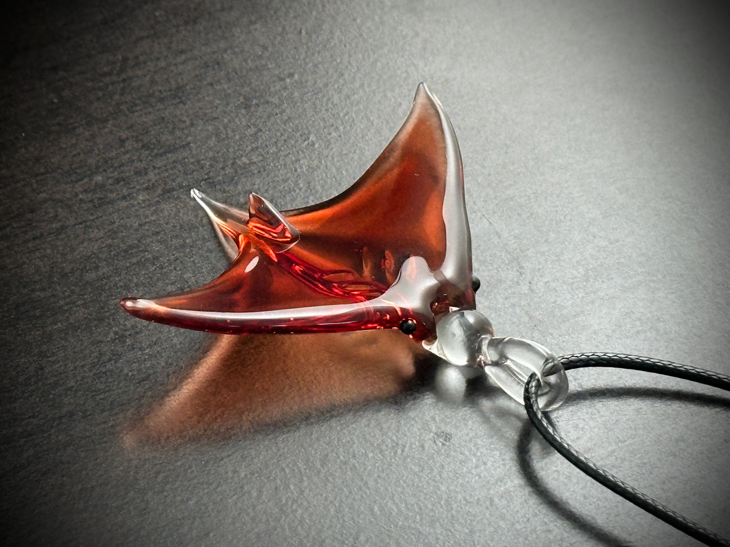 Manta Ray Glass Pendant