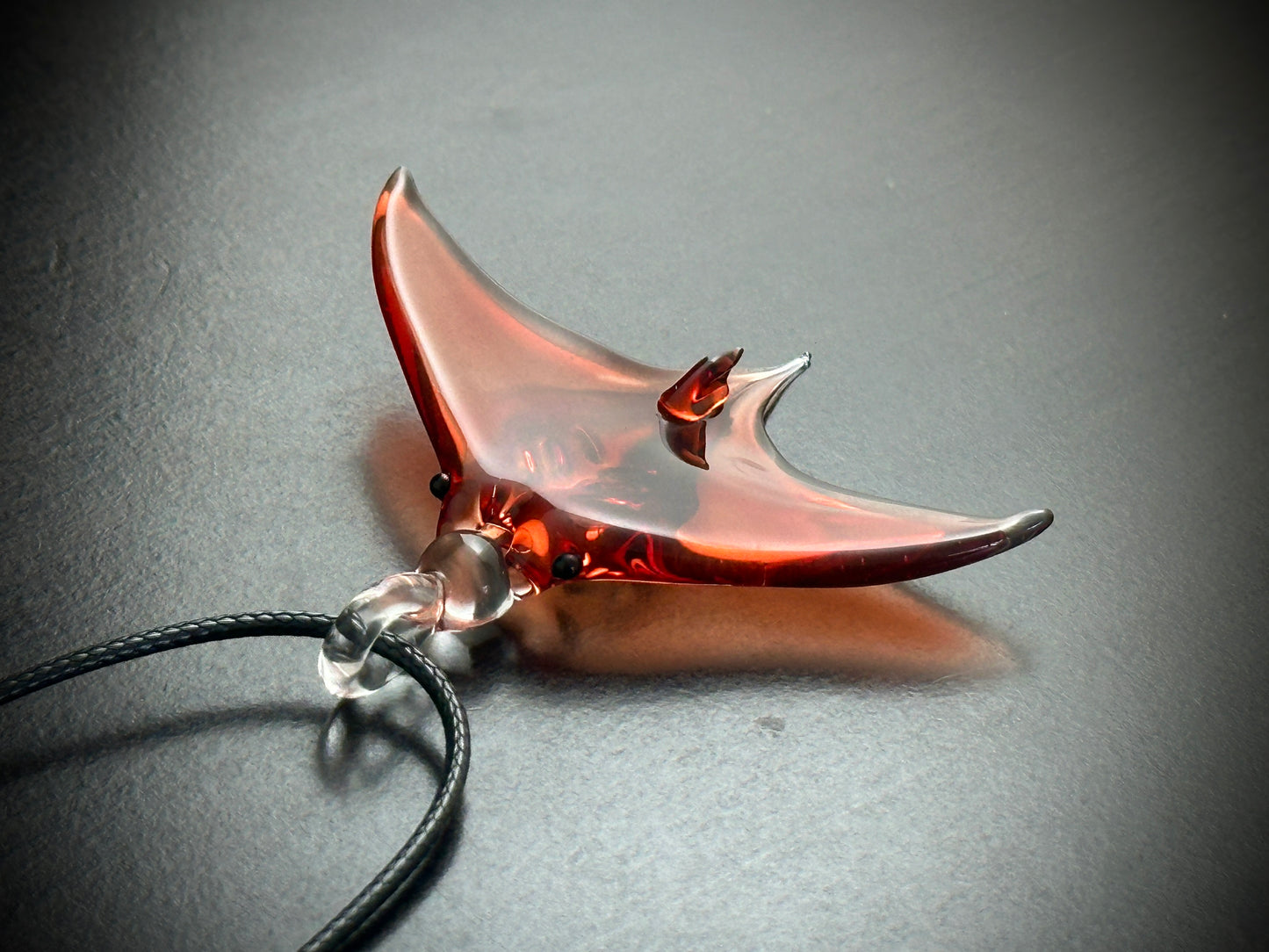 Manta Ray Glass Pendant