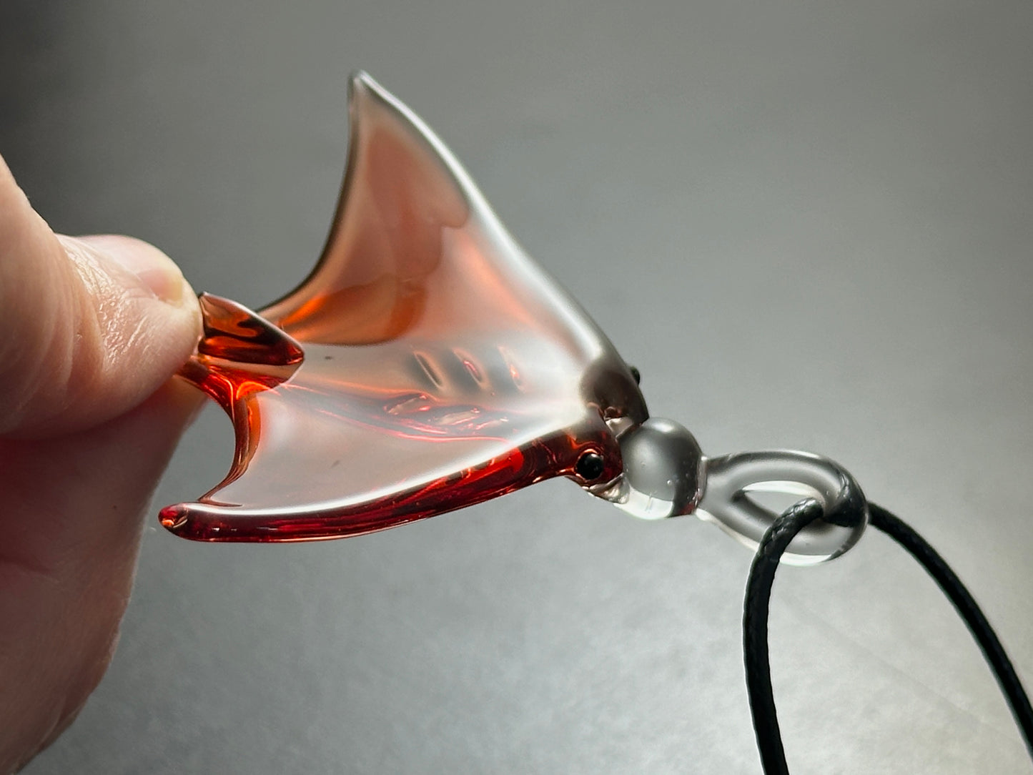 Manta Ray Glass Pendant