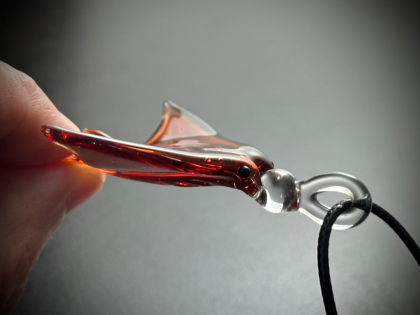 Manta Ray Glass Pendant