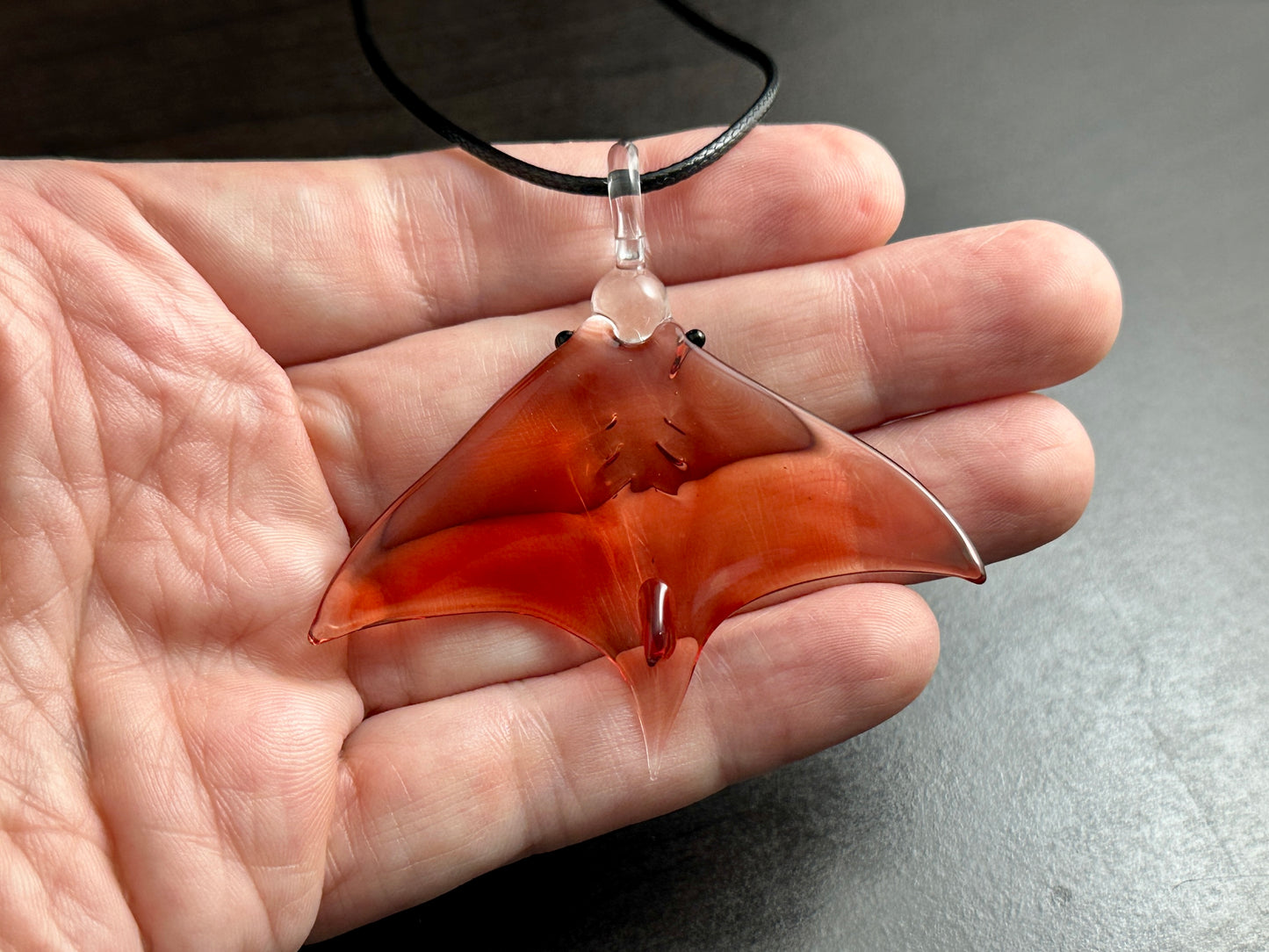 Manta Ray Glass Pendant