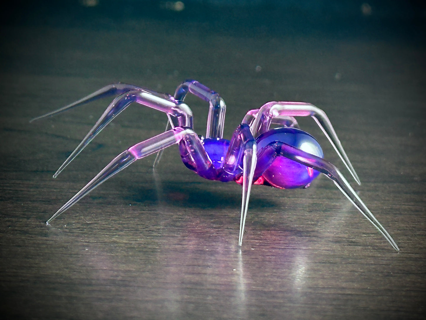 Purple Walking Spider  - Glass Figurine Sculpture