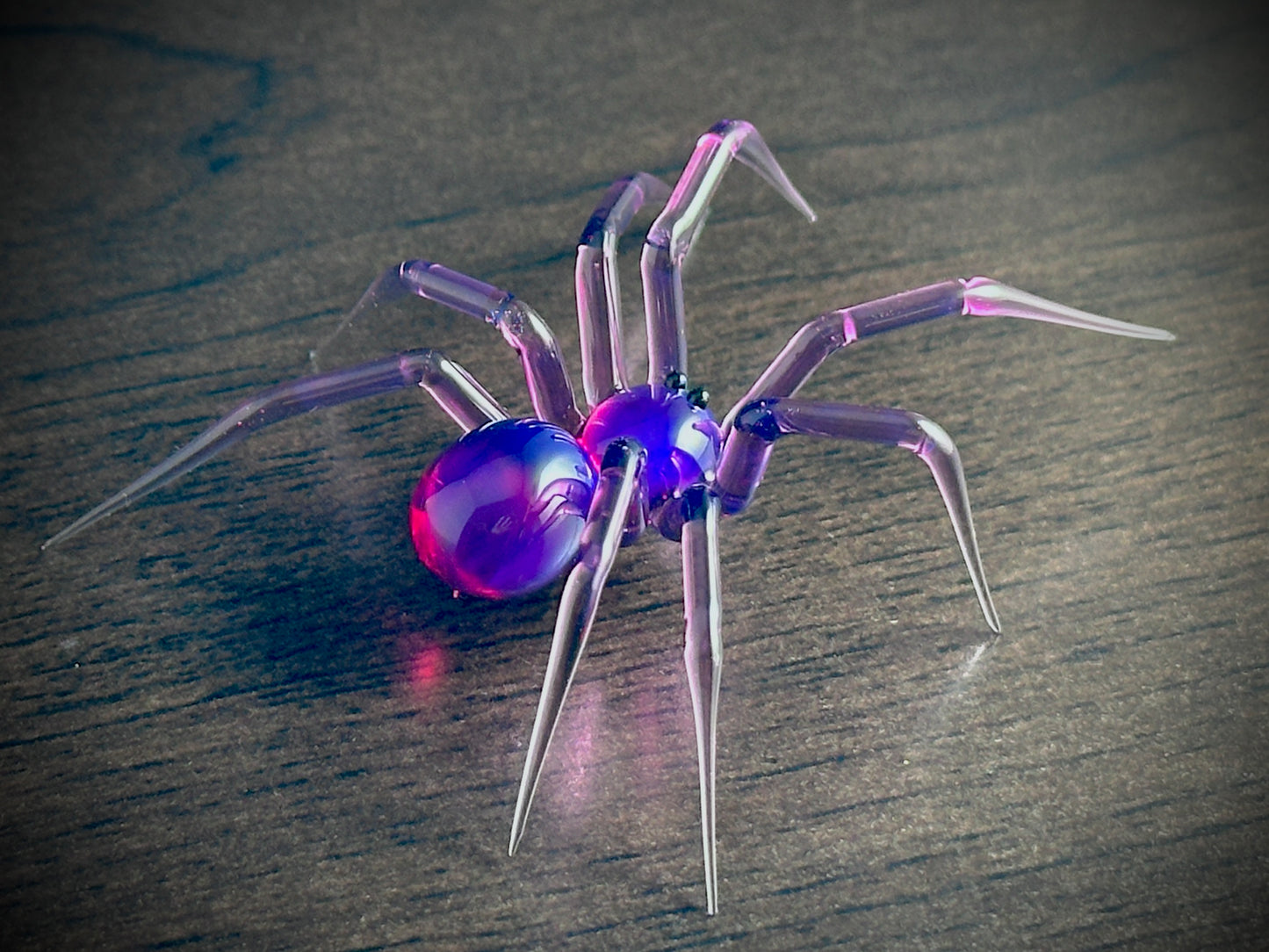 Purple Walking Spider  - Glass Figurine Sculpture