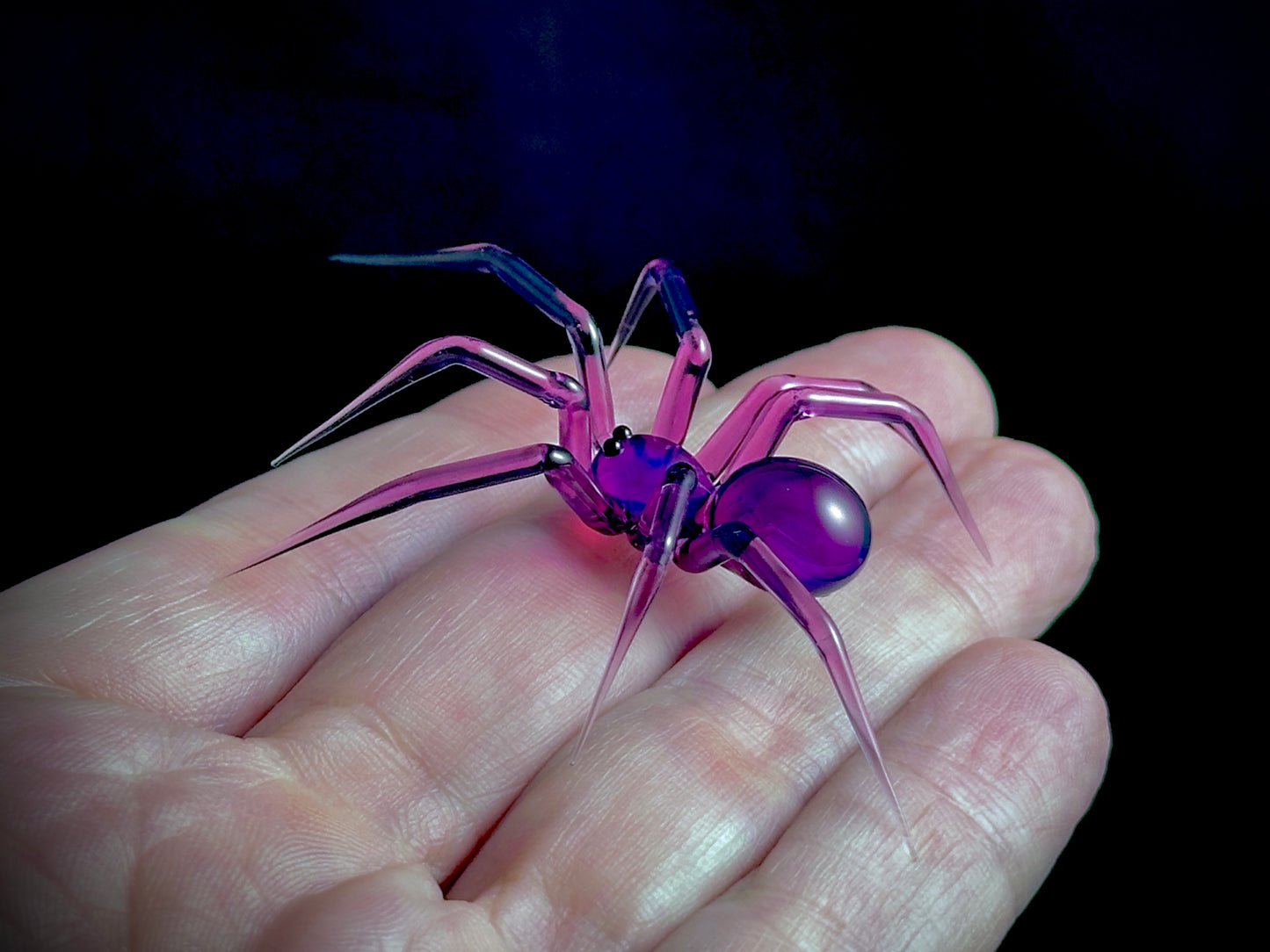 Purple Walking Spider  - Glass Figurine Sculpture