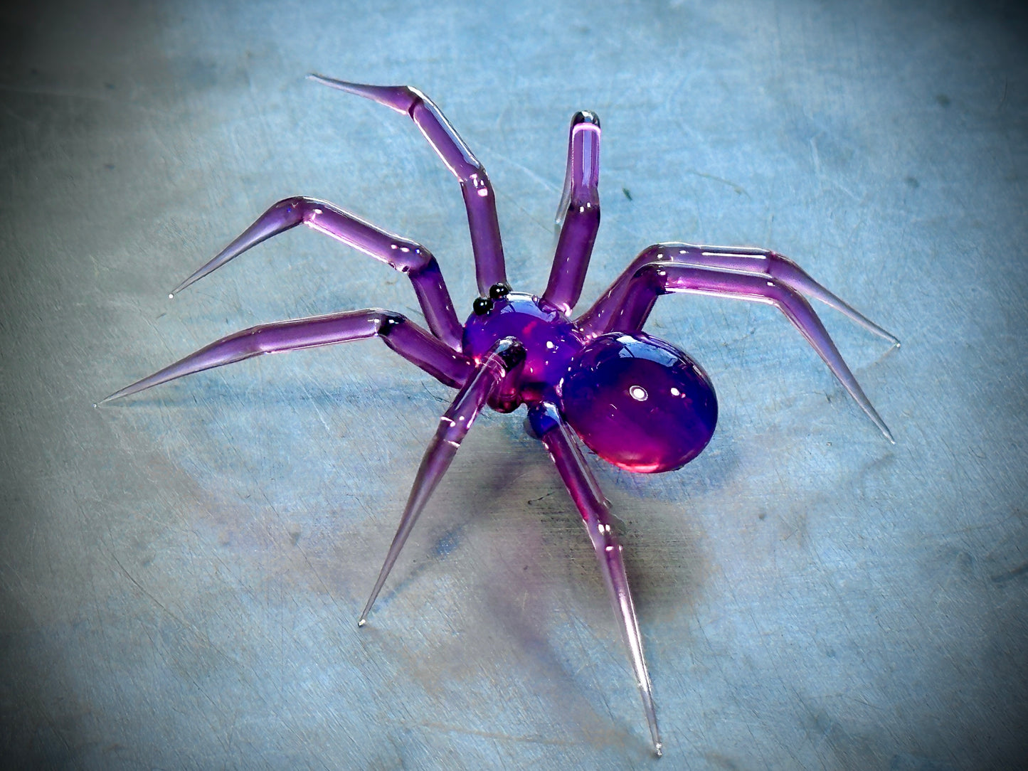 Purple Walking Spider  - Glass Figurine Sculpture