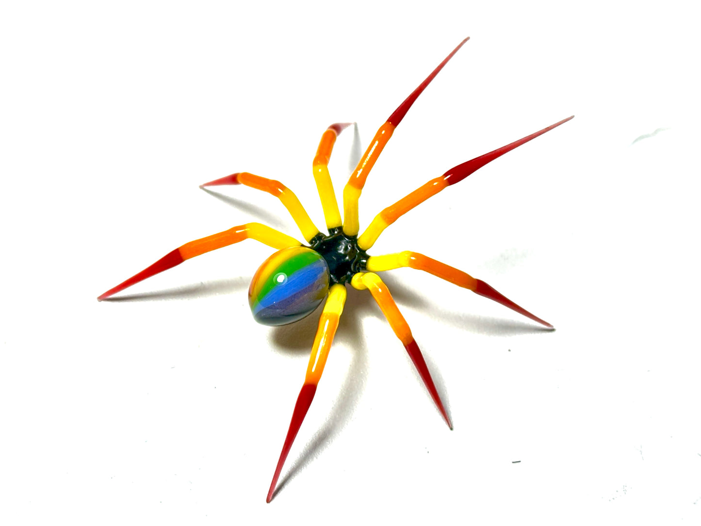 Fire Rainbow Spider 🕷️ - Glass Figurine Sculpture