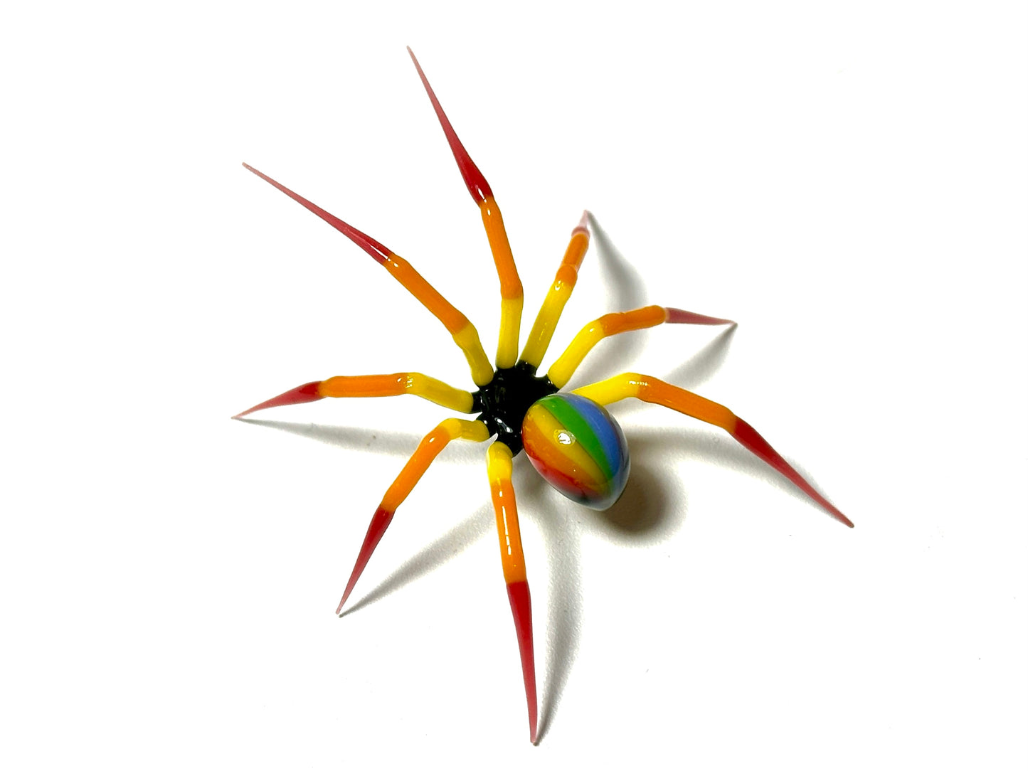 Fire Rainbow Spider 🕷️ - Glass Figurine Sculpture