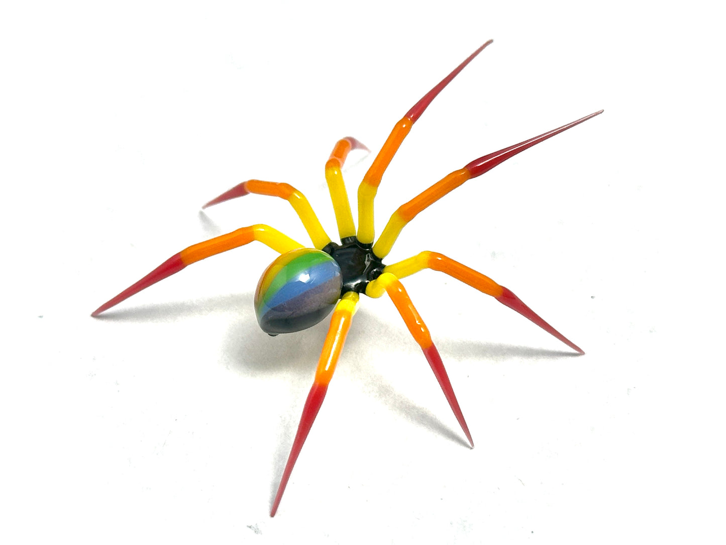 Fire Rainbow Spider 🕷️ - Glass Figurine Sculpture