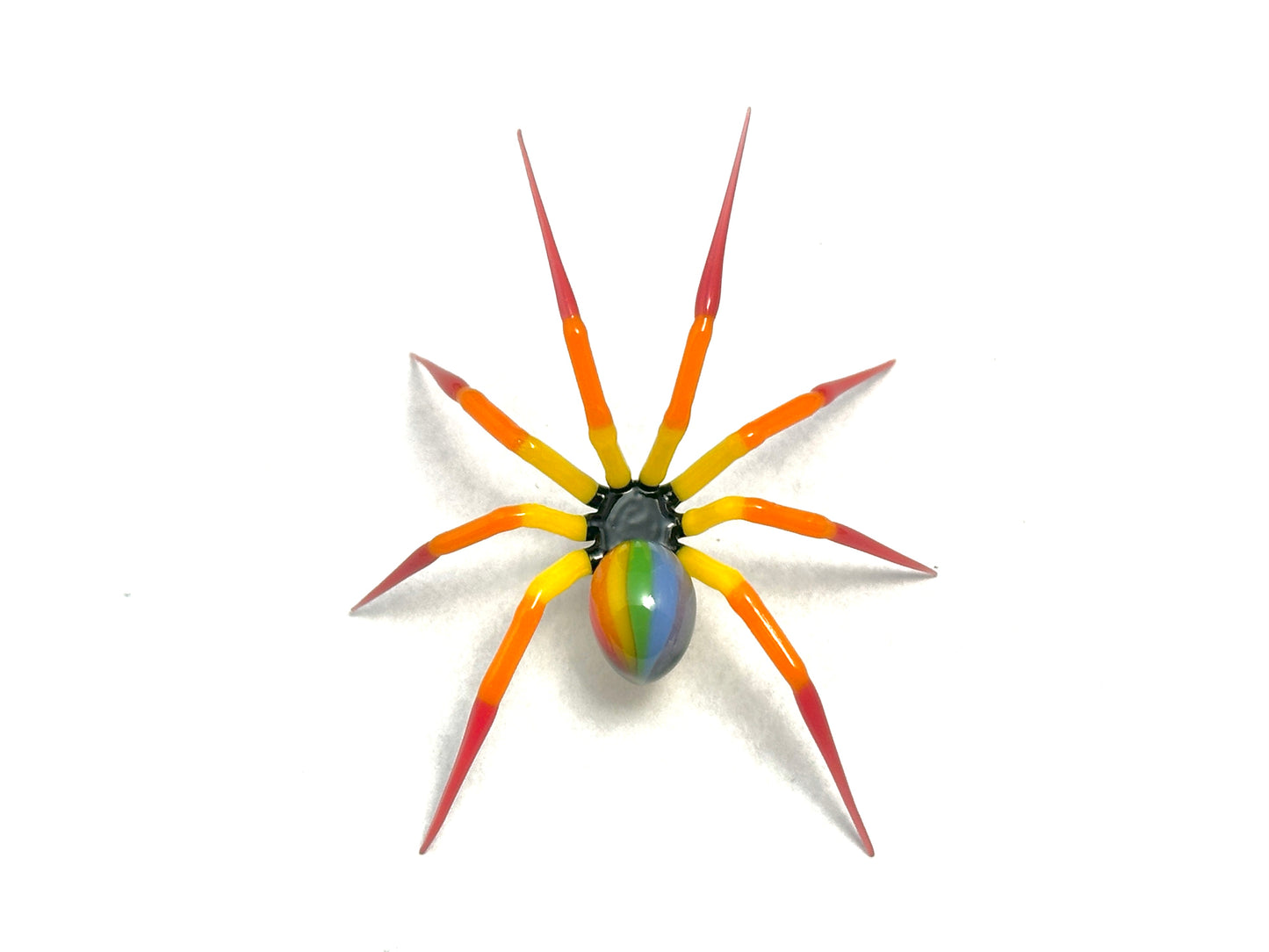 Fire Rainbow Spider 🕷️ - Glass Figurine Sculpture