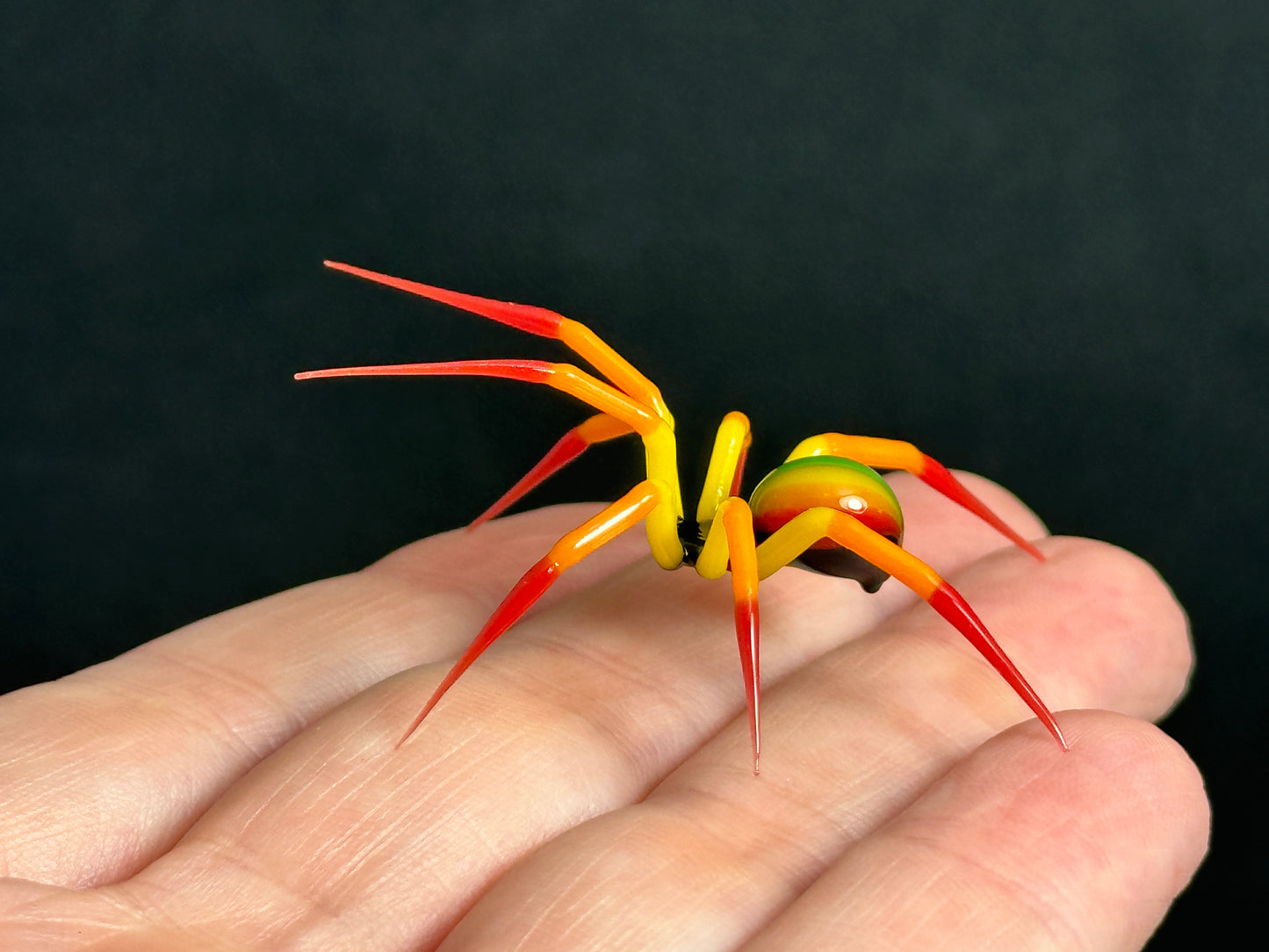 Fire Rainbow Spider 🕷️ - Glass Figurine Sculpture