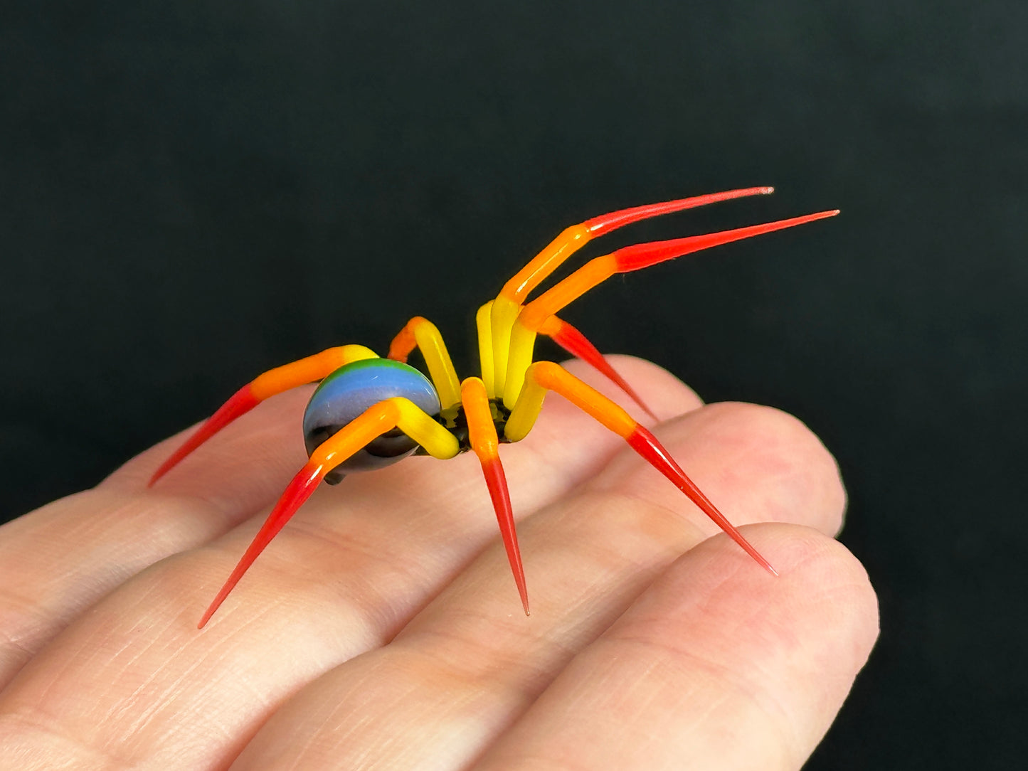 Fire Rainbow Spider 🕷️ - Glass Figurine Sculpture