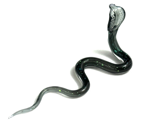 Water Cobra Snake - Glass Figurine Sculpture