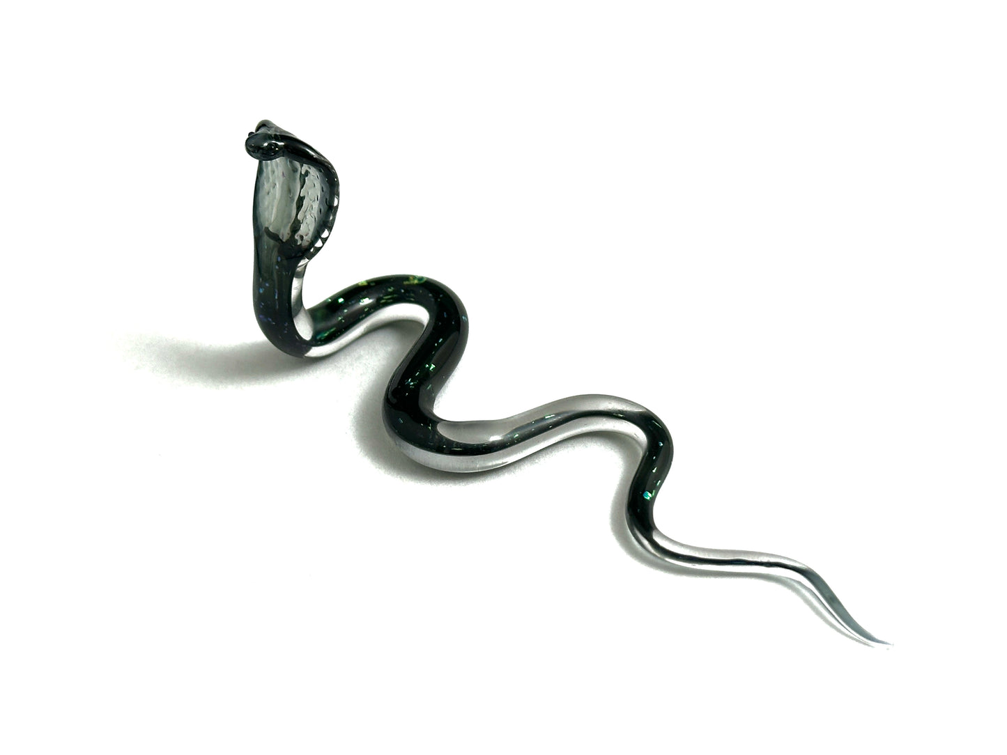 Water Cobra Snake - Glass Figurine Sculpture