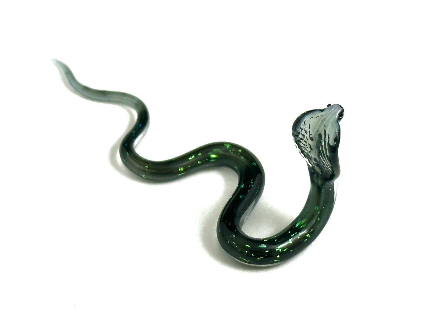 Water Cobra Snake - Glass Figurine Sculpture