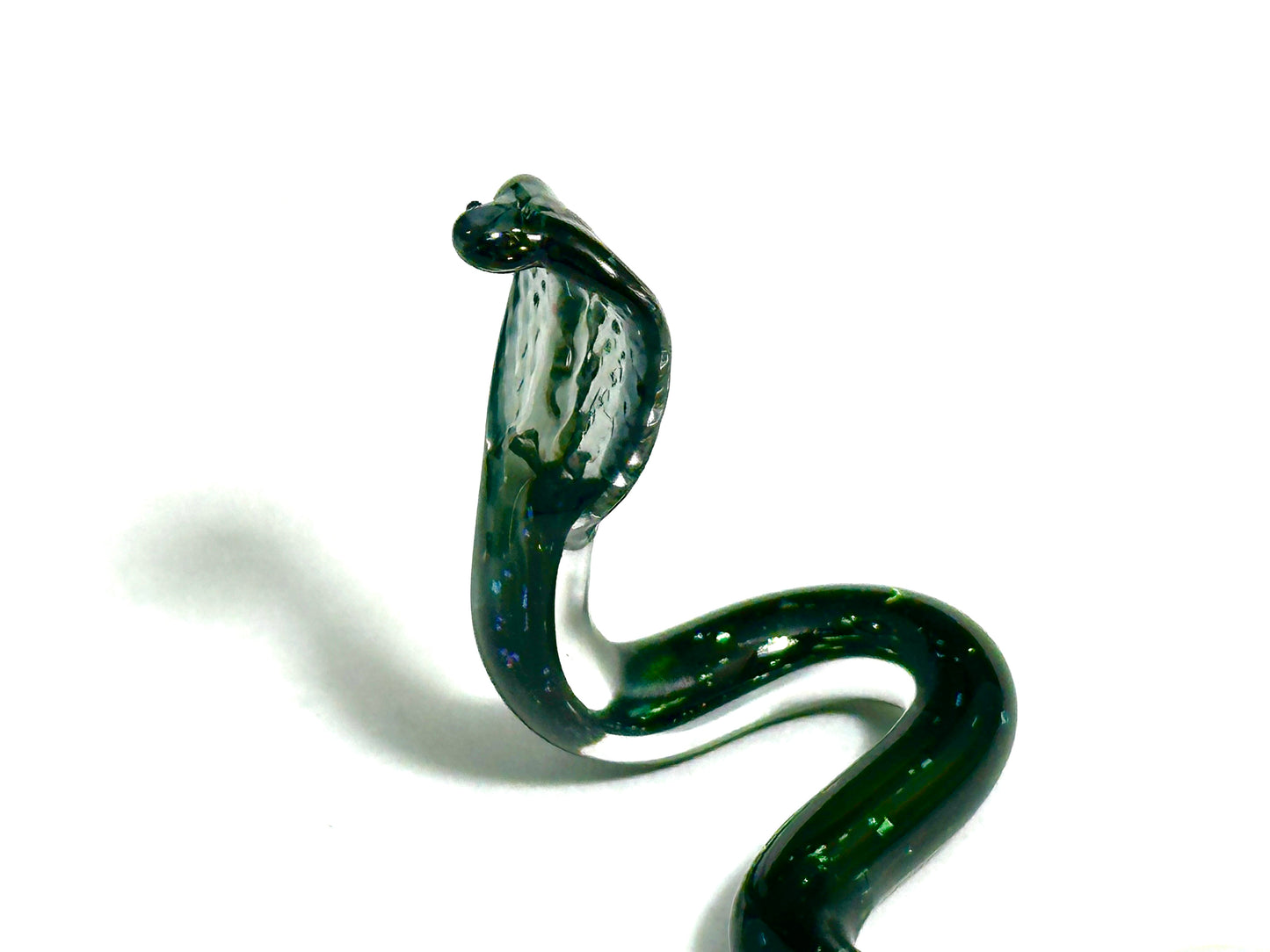 Water Cobra Snake - Glass Figurine Sculpture