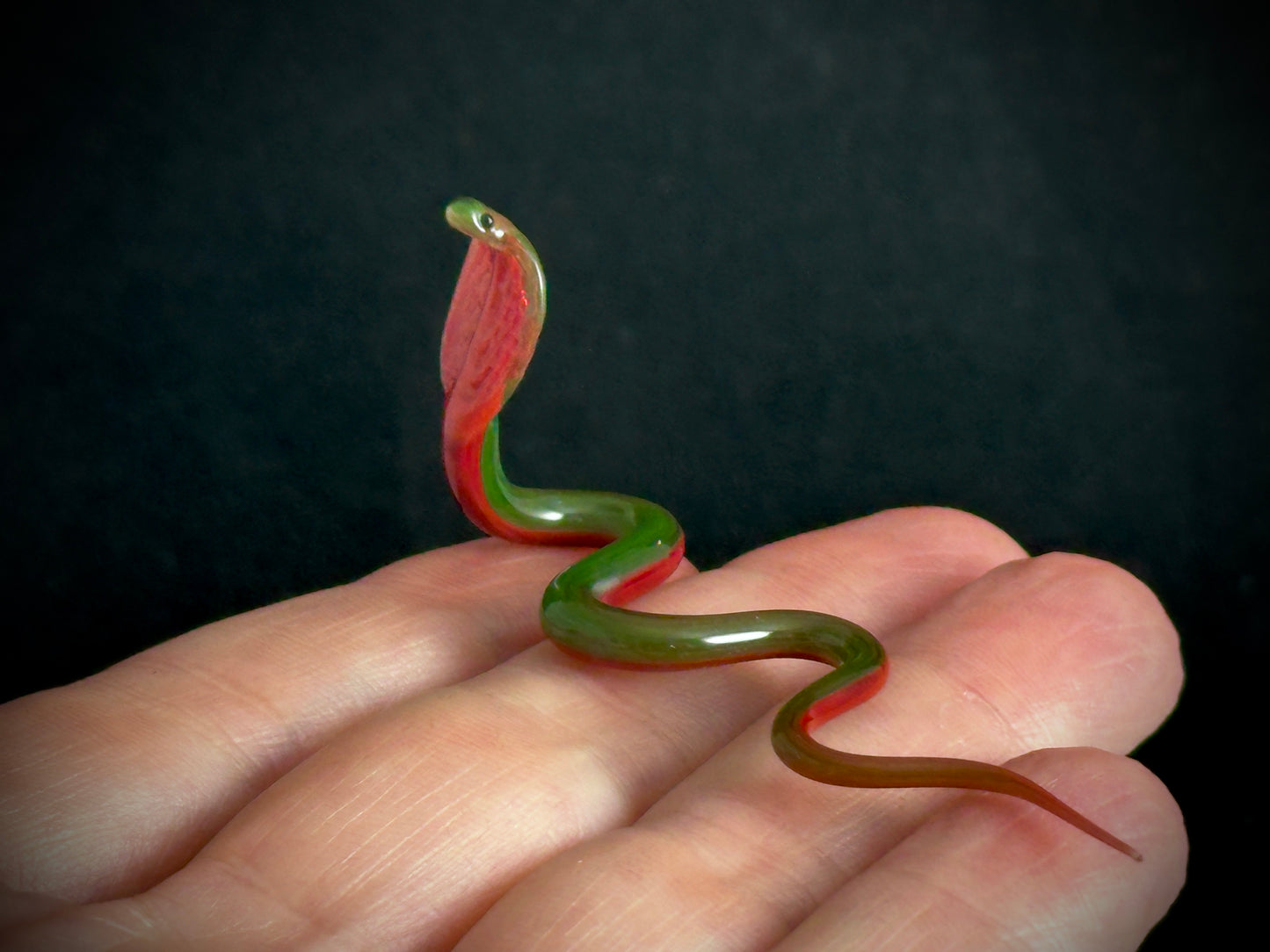 Madagascar Cobra Snake - Glass Figurine Sculpture